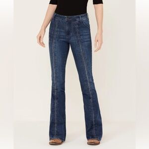 Idyllwind Arena Avenue Grommet Detail Flare Jeans Dark Wash Women’s 14 Western